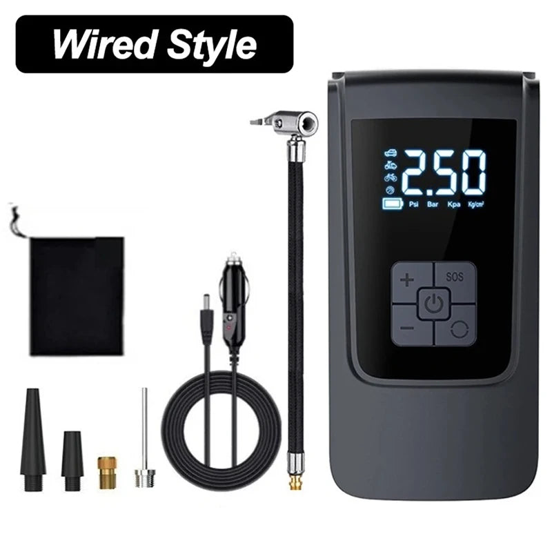 Air Compressor Air Pump For Car Portable Tyre Inflator Electric Motorcycle Pump Air Compressor For Car Motorcycles Bicycles