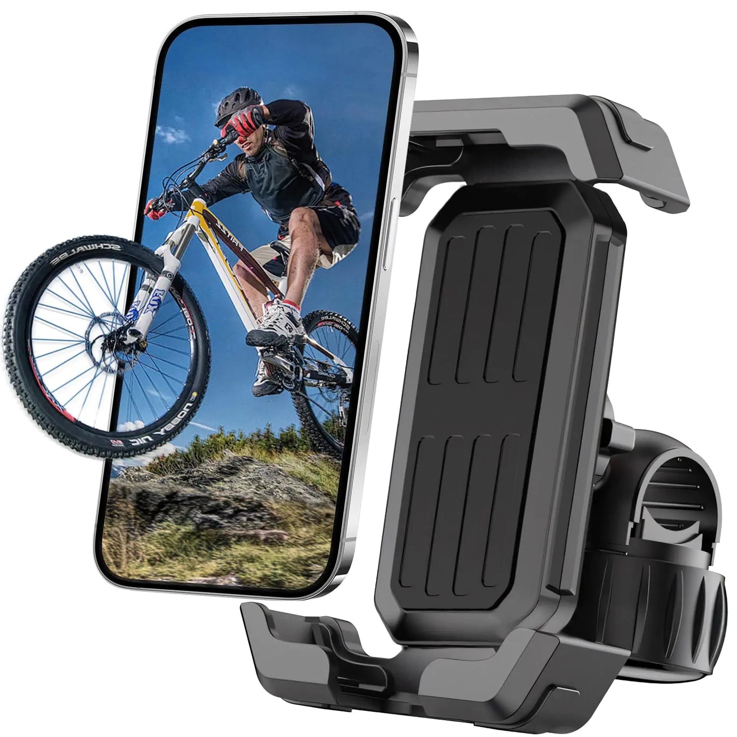 Victoper Bike Phone Holder Motorcycle Handlebar Cell Phone Clamp Motorcycle Phone Mount Scooter Phone Clip for 5.5" to 6.7" Smartphones for Bicycle Electrict Vehicle Mountain Bike