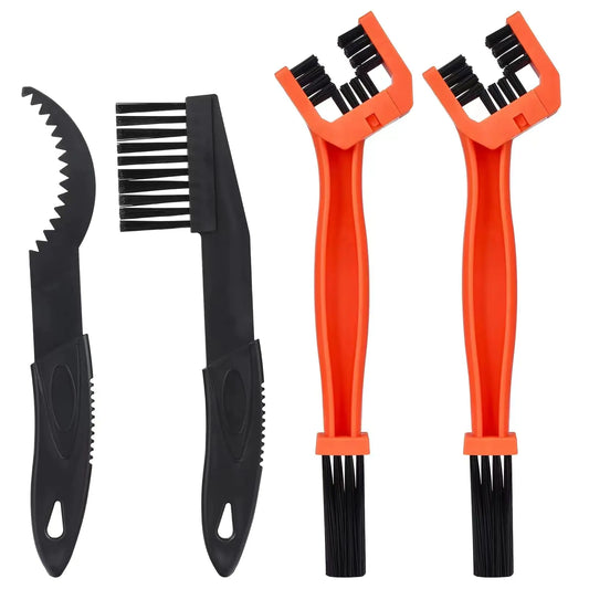 Boenoea Bicycle Cleaning Tools Set Bike Clean Brush Kit 4 Pcs Motorcycle Chain Brush for Gears Maintenance Cleaning Tools