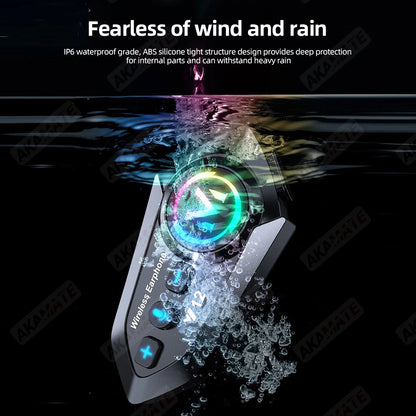 Motorcycle Helmet Bluetooth Headset Super Long Standby Wireless Hands-free Music Player Speaker Waterproof  Motorbike Earphone