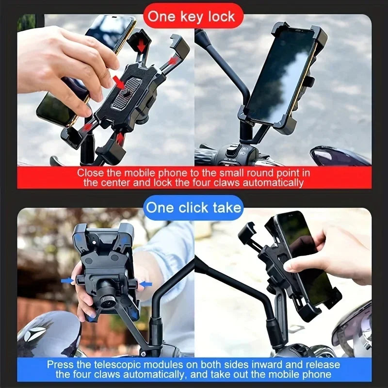 Bicycle Phone Holder Bike Accessories Motorcycle Adjustable Stand 360° Rotatable GPS Clip Cycling Mtb Accesories Bikes Sports