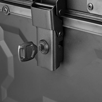 65L Motorcycle Top Box Aluminum Rear Luggage Storage Tool Case Universal Motorbike Tail Box with Fitting Plate and Fixings