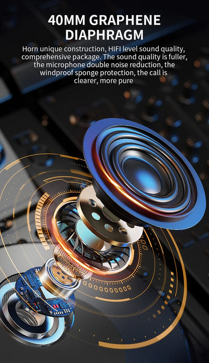 Helmet Bluetooth 5.3 Headset 2000Mah Ultra-Long Life Waterproof Noise Reduction High Definition MP3 Music Player Speaker