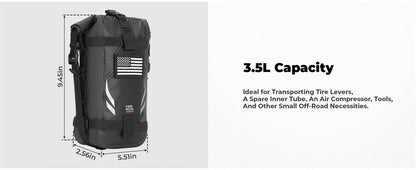 Motorcycle Side Bags 3.5L Waterproof Outdoor Adventure Crash Bar Fender Bag Motorbike Motocross Dirt Bike Frame Tool Saddle Bag