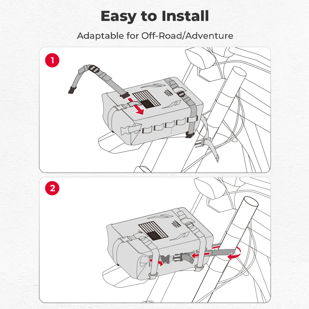 Motorcycle Side Bags 3.5L Waterproof Outdoor Adventure Crash Bar Fender Bag Motorbike Motocross Dirt Bike Frame Tool Saddle Bag