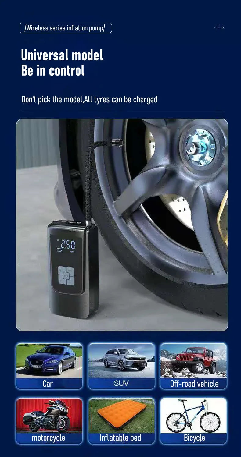 Air Compressor Air Pump For Car Portable Tyre Inflator Electric Motorcycle Pump Air Compressor For Car Motorcycles Bicycles