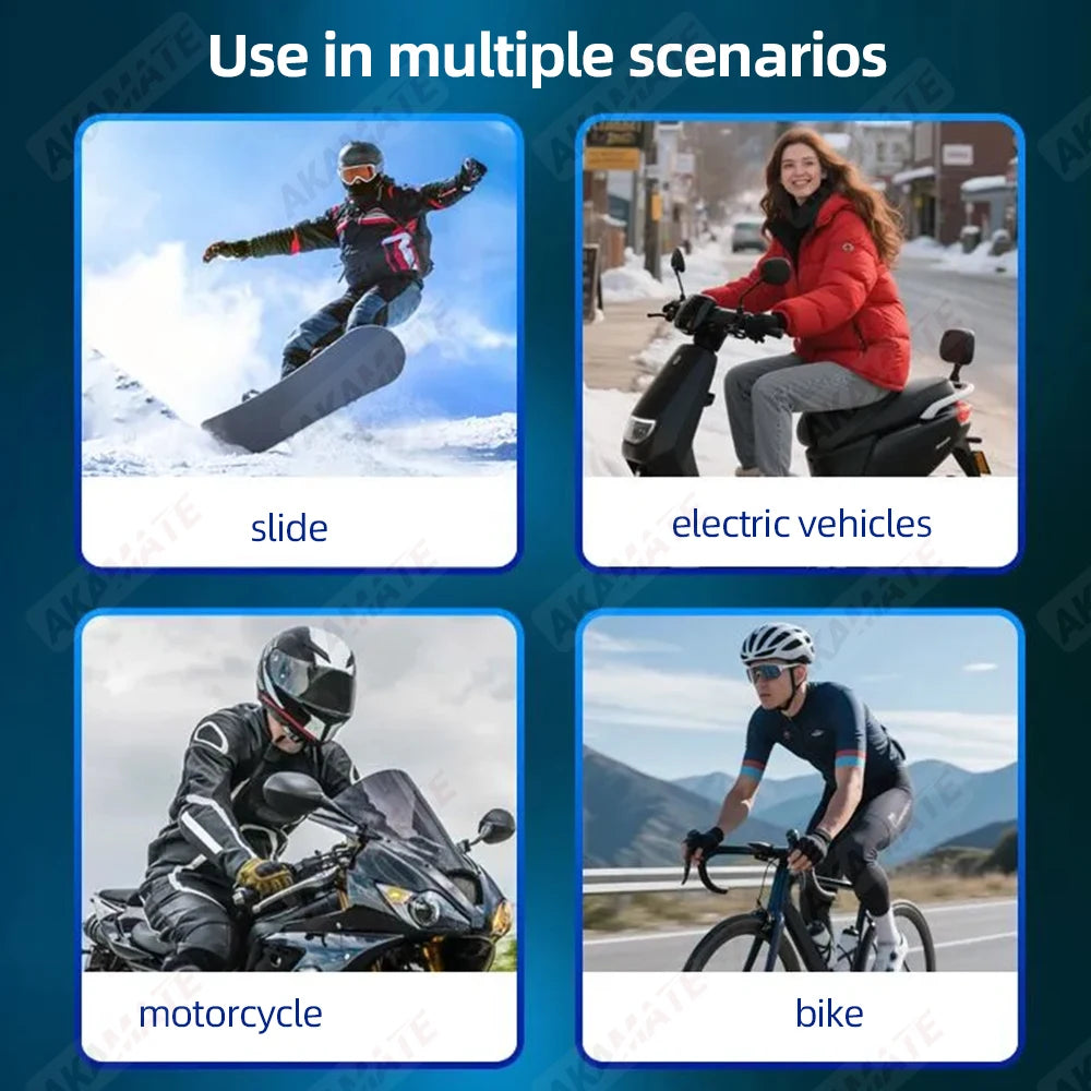 Motorcycle Helmet Bluetooth Headset Super Long Standby Wireless Hands-free Music Player Speaker Waterproof  Motorbike Earphone