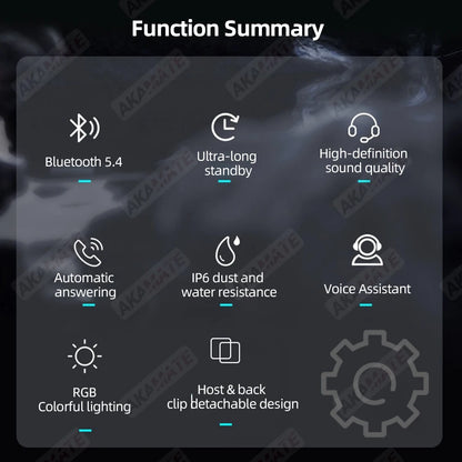 Motorcycle Helmet Bluetooth Headset Super Long Standby Wireless Hands-free Music Player Speaker Waterproof  Motorbike Earphone