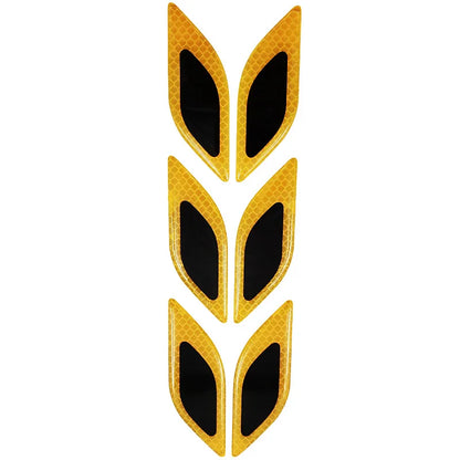 6pcs/Set Car Reflective Stickers Anti-Scratch Safety Warning Sticker for Moto Truck Auto Motor Exterior Decorative Accessories