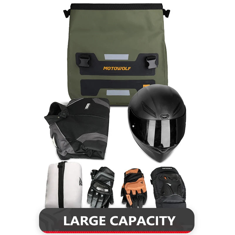 Motorcycle Outdoor Long-Distance Riding Large Capacity Side Bag Side Storage Waterproof Saddle Bag Back Seat Storage Bag SideBag