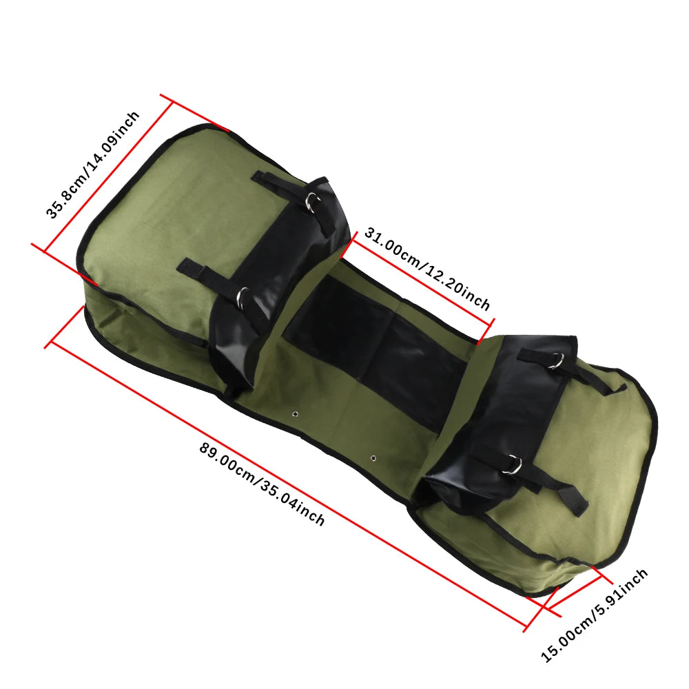 Motorbike Side Rear Bags Canvas Bag Large Capacity Luggage Cargo Bag For Bicycle ATV Electric Bike Motorcycle Saddle Bag