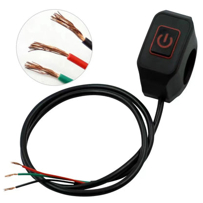 Motorcycle Modified Switch Waterproof Button with LED Light Headlight Horn Control ON OFF Buttton Handlebar Mount Accessories