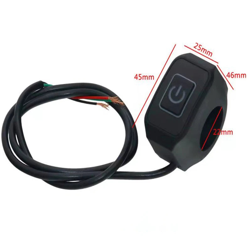 Motorcycle Modified Switch Waterproof Button with LED Light Headlight Horn Control ON OFF Buttton Handlebar Mount Accessories