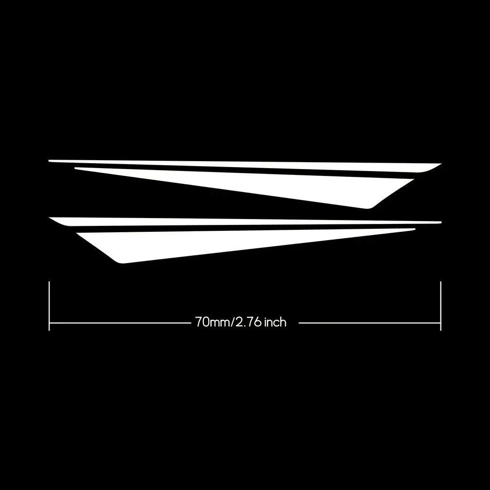 2PCS/SET Motorcycle Stickers with Reflective Geometric Motif, Easy to Apply, Boosting Safety & Personality