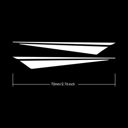 2PCS/SET Motorcycle Stickers with Reflective Geometric Motif, Easy to Apply, Boosting Safety & Personality