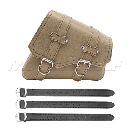Motorcycle Bag For Harley Sportster Honda Suzuki Yamaha Kawasaki Leather Motorcycle Saddle Bag Waterproof Side Bags Tool Pouch