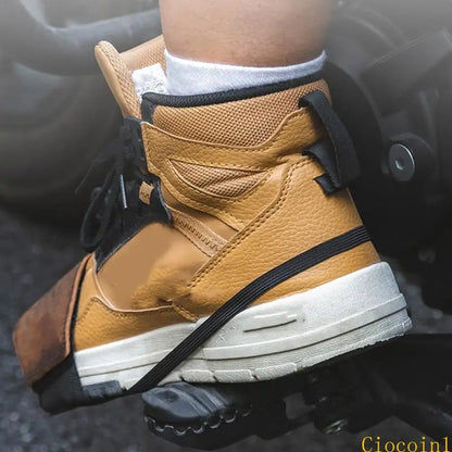 Stylish Motorcycle Gear Protector Motorcycle Shoe Cover Non slip Gear Pad Wear resistant Cover Stay Stylish & Protected
