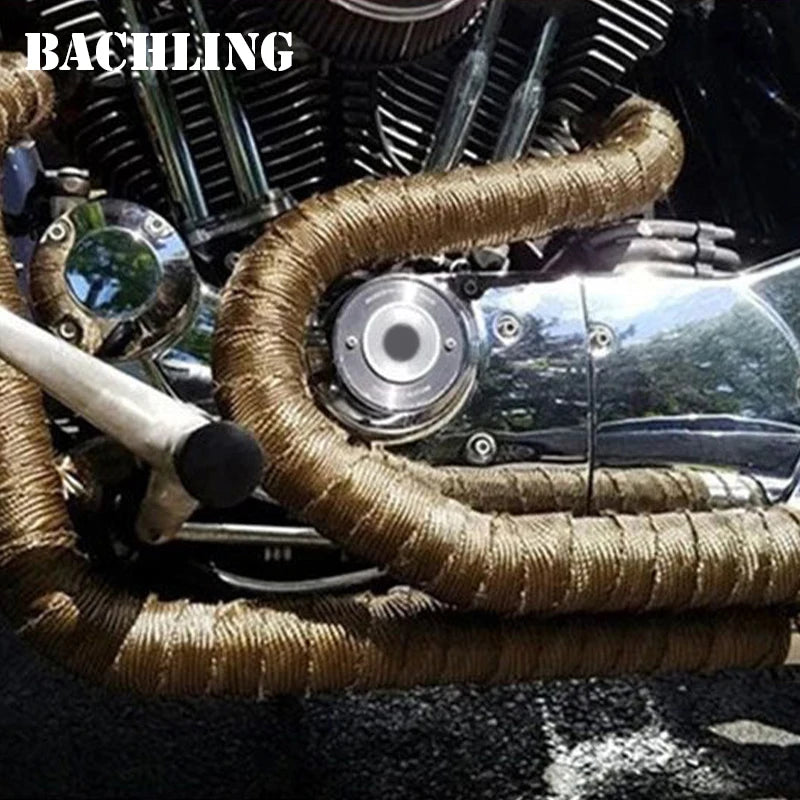 1/2M Motorcycle Exhaust Thermal Tape Header Wrap Manifold Insulation Cotton High Temperature Protection Parts