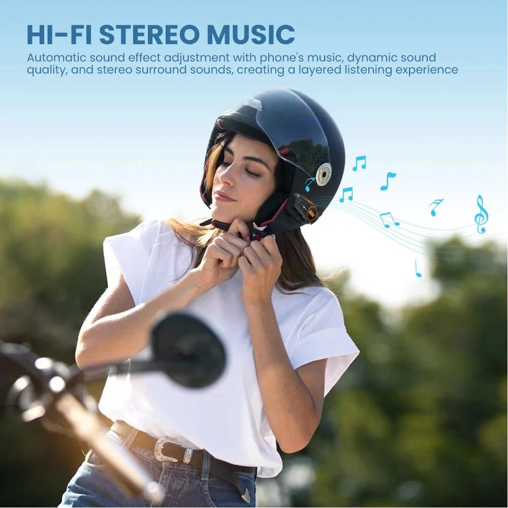 Bluetooth Motorcycle Helmet Headset Headphone Wireless Motor Bike Handsfree Stereo Earphone Speaker Noise Reduction With Mic