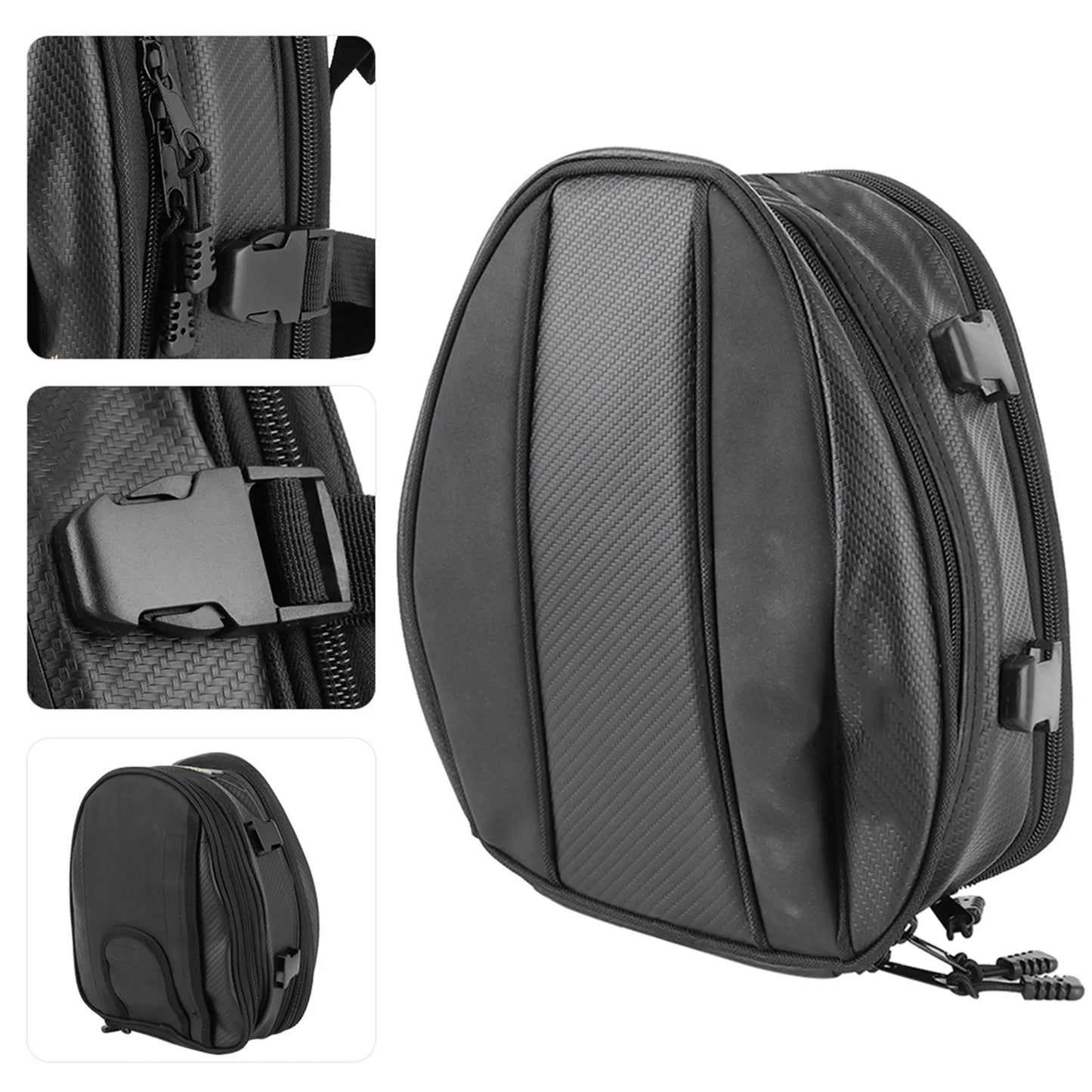 Motorcycle Rear Seat Bag Waterproof Back Saddle Helmet Tail Luggage Bags Box Rear Seat Bag Tail Luggage Box Motorcycle Tail Bag