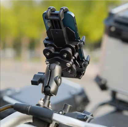 Motorcycle Phone Mount Holder With Shock Absorption & Shockproof Clip - Secure Phone Mount for Motorcycle Riding phone holder
