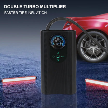 12V Handheld Air Pump Quick Inflating Electric Air Compressor High Precision Motorcycle Tyre Inflator for Motorbike Auto Bicycle