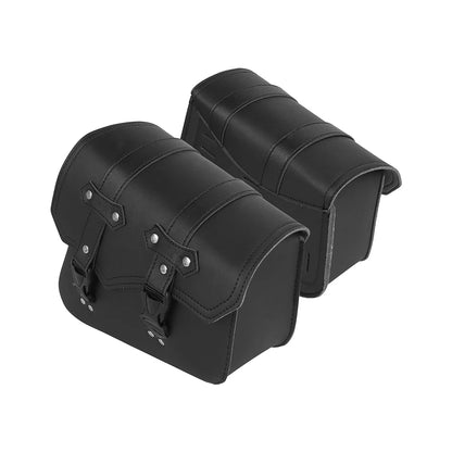 Black Motorcycle Saddlebags Side Tool Bag Luggage Saddle Bags Pouch PU Leather Universal For Honda Suzuki Kawasaki Yamaha