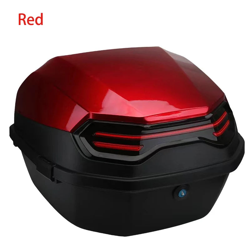 Motorcycle Tail Box Scooter Boots Trunk Cool ABS+PP Solid Case For Full Helmet Storage Organizer Box Tail Box Back