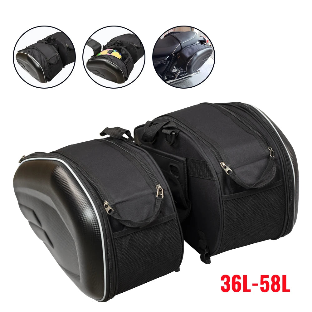 Motorcycle Saddle Bag Side Helmet Riding Travel Bags Waterproof Large Capacity Side Bags Motorbike Cycling Side Bag