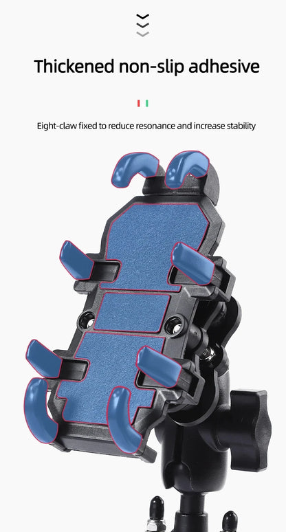 Motorcycle Phone Mount Holder With Shock Absorption & Shockproof Clip - Secure Phone Mount for Motorcycle Riding phone holder