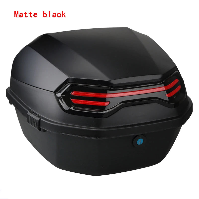 Motorcycle Tail Box Scooter Boots Trunk Cool ABS+PP Solid Case For Full Helmet Storage Organizer luggage Box Tail Box Back