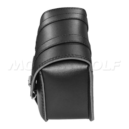Motorcycle Bag For Harley Sportster Honda Suzuki Yamaha Kawasaki Leather Motorcycle Saddle Bag Waterproof Side Bags Tool Pouch