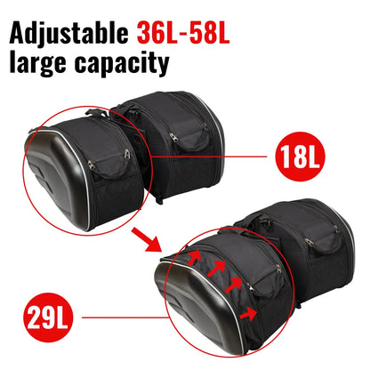 Motorcycle Saddle Bag Side Helmet Riding Travel Bags Waterproof Large Capacity Side Bags Motorbike Cycling Side Bag