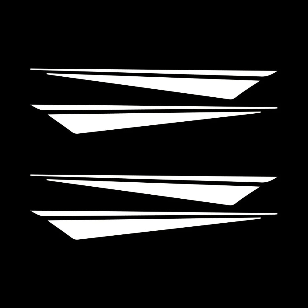 2PCS/SET Motorcycle Stickers with Reflective Geometric Motif, Easy to Apply, Boosting Safety & Personality