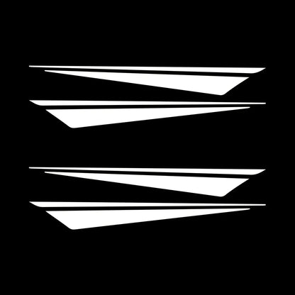 2PCS/SET Motorcycle Stickers with Reflective Geometric Motif, Easy to Apply, Boosting Safety & Personality