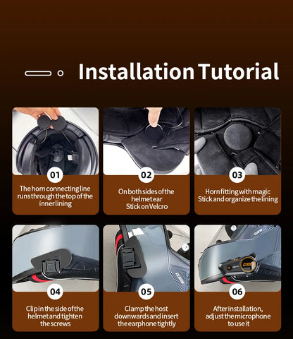 Bluetooth Motorcycle Helmet Headset Headphone Wireless Motor Bike Handsfree Stereo Earphone Speaker Noise Reduction With Mic