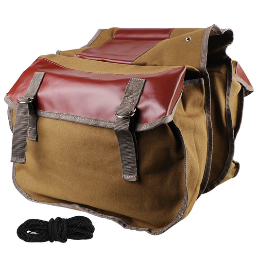 Motorbike Side Rear Bags Canvas Bag Large Capacity Luggage Cargo Bag For Bicycle ATV Electric Bike Motorcycle Saddle Bag