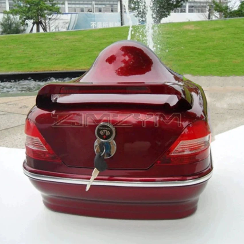 Electric Motorcycle Tail Box Anti-Fall Safety Motorcycle Trunk Moto Tool Storage Box with Lights Motorcycle Rear Toolbox