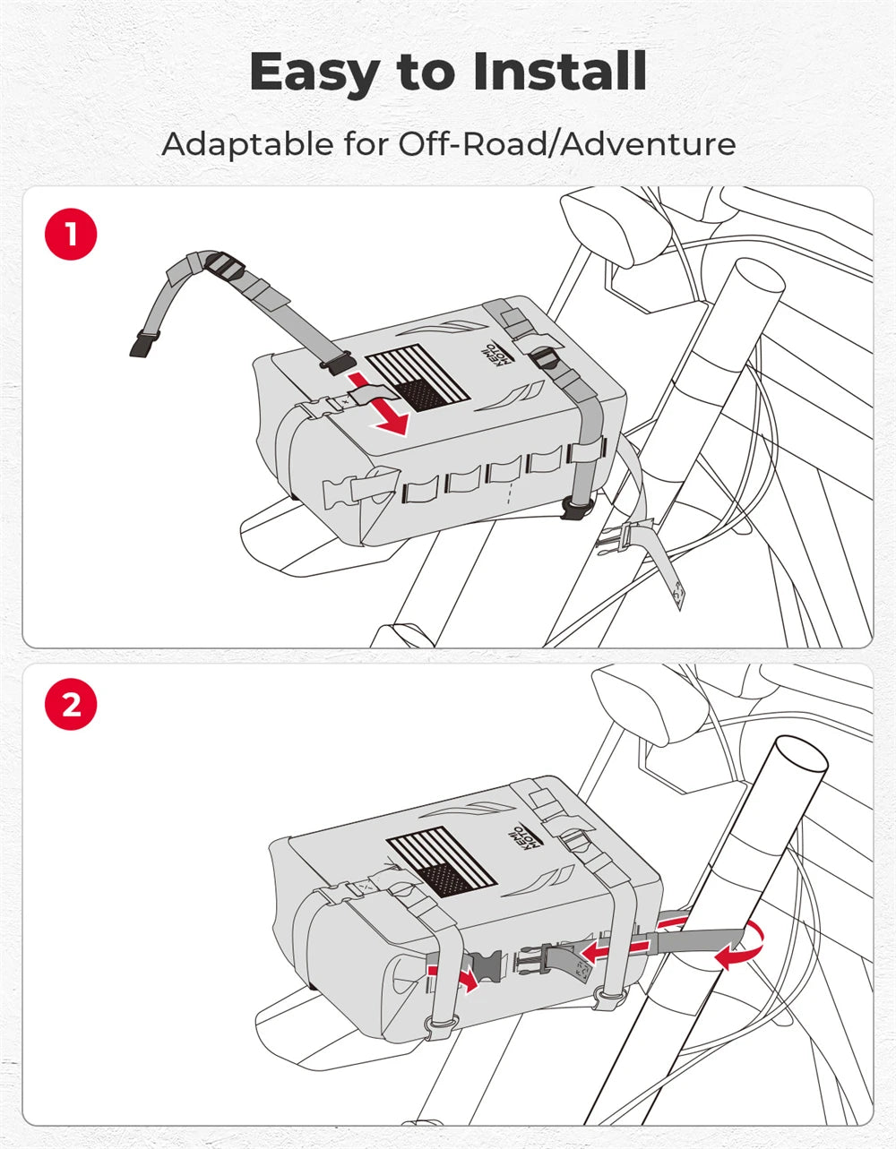 Motorcycle Side Bags 3.5L Waterproof Outdoor Adventure Crash Bar Fender Bag Motorbike Motocross Dirt Bike Frame Tool Saddle Bag