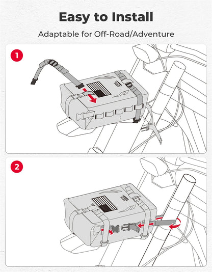 Motorcycle Side Bags 3.5L Waterproof Outdoor Adventure Crash Bar Fender Bag Motorbike Motocross Dirt Bike Frame Tool Saddle Bag