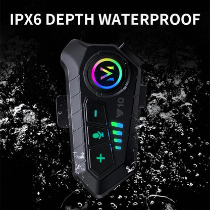 Helmet Bluetooth 5.3 Headset 2000Mah Ultra-Long Life Waterproof Noise Reduction High Definition MP3 Music Player Speaker