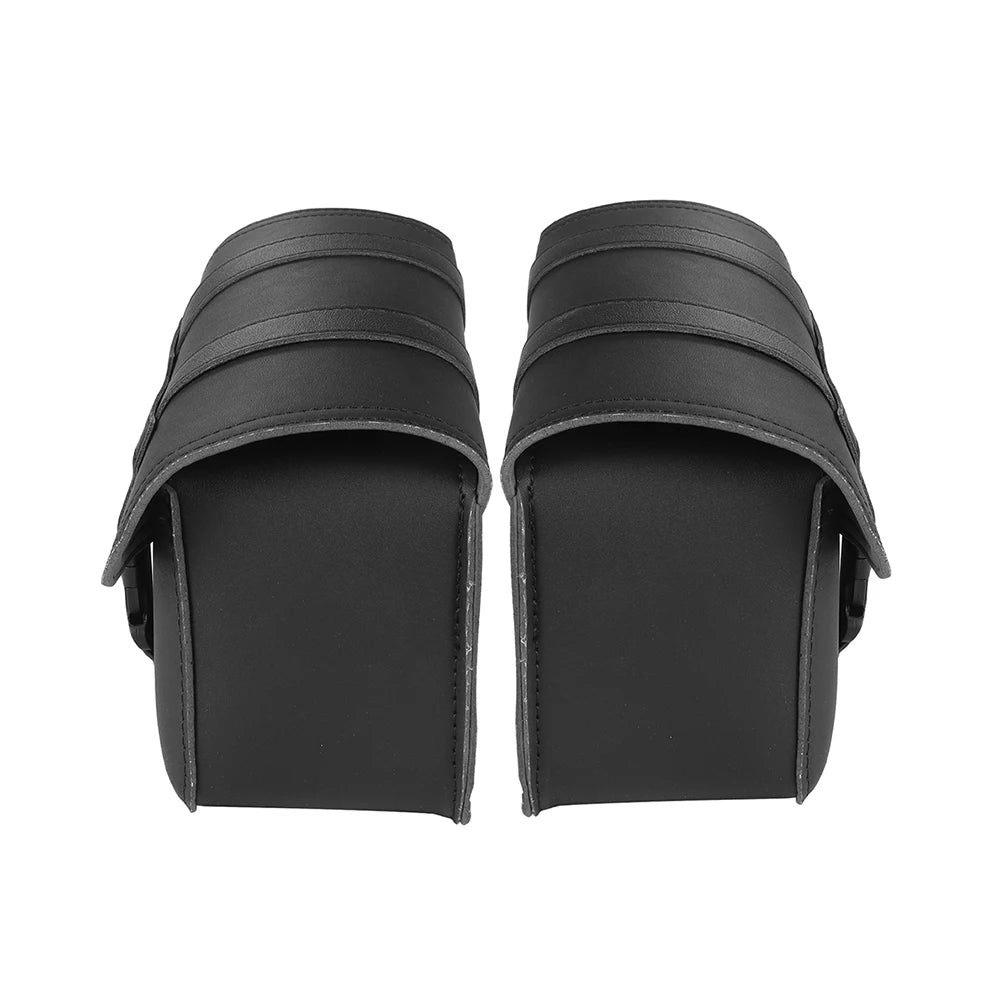 Black Motorcycle Saddlebags Side Tool Bag Luggage Saddle Bags Pouch PU Leather Universal For Honda Suzuki Kawasaki Yamaha
