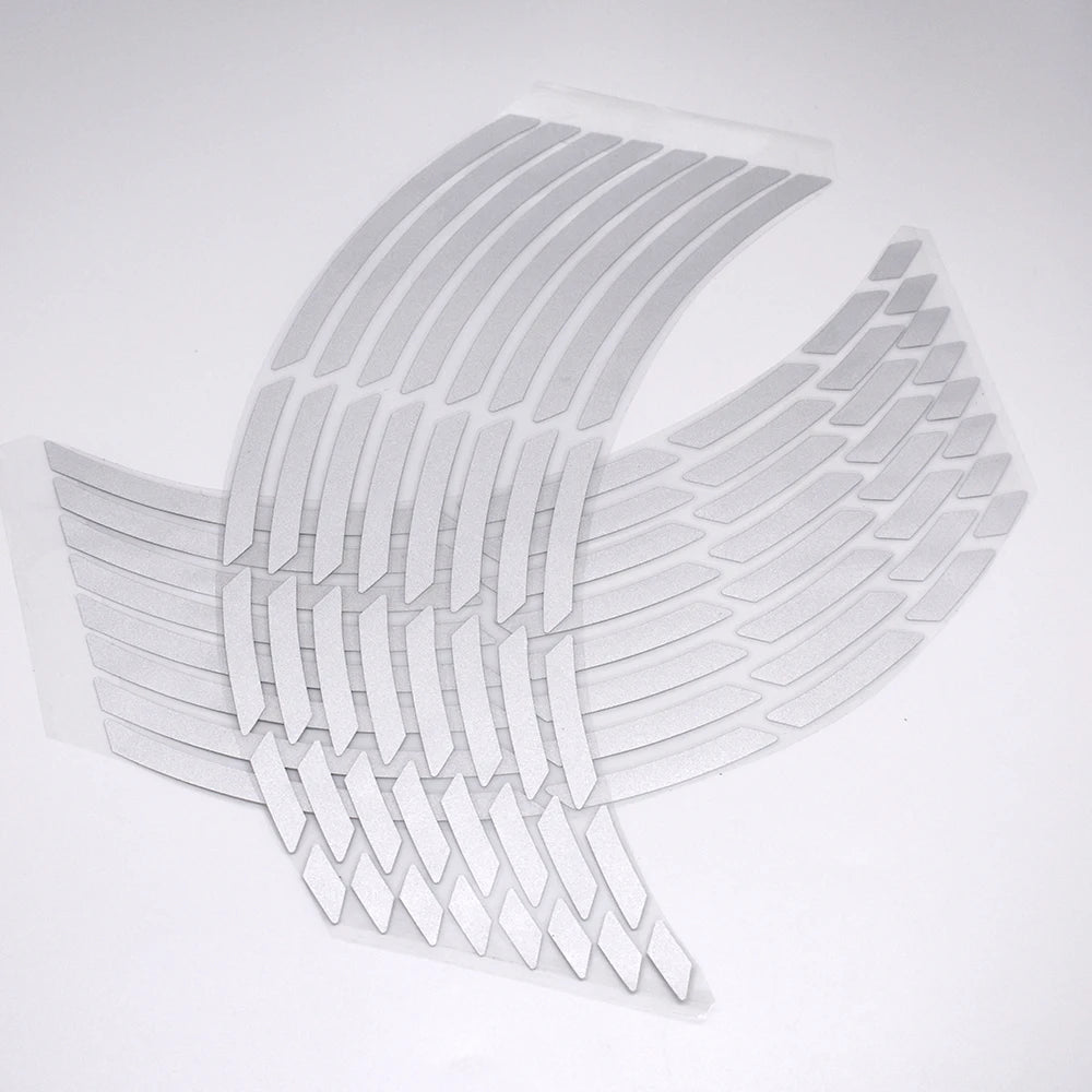 Car Motorcycle Tire Rim Stickers 17"-19" Reflective Wheel Tyre Sticker Decors Motorbike Auto Decals