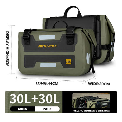 Motorcycle Outdoor Long-Distance Riding Large Capacity Side Bag Side Storage Waterproof Saddle Bag Back Seat Storage Bag SideBag