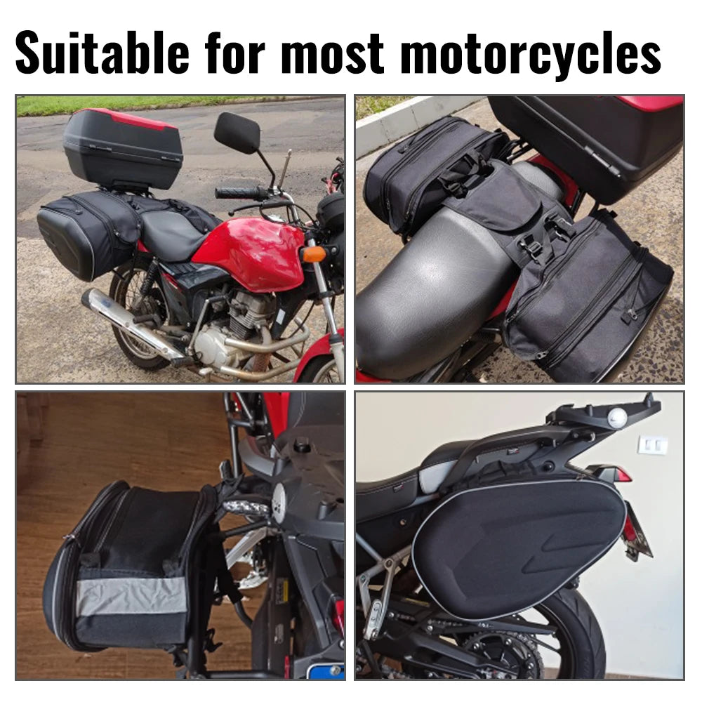 Motorcycle Saddle Bag Side Helmet Riding Travel Bags Waterproof Large Capacity Side Bags Motorbike Cycling Side Bag