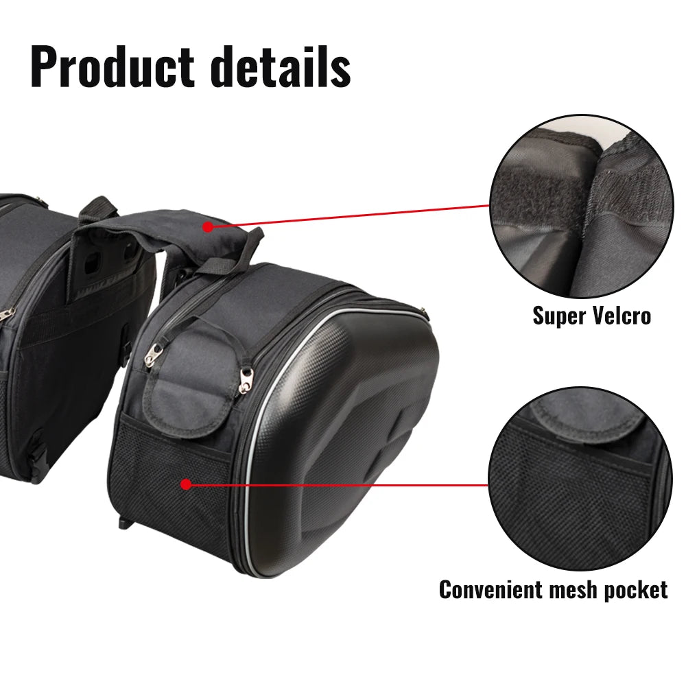 Motorcycle Saddle Bag Side Helmet Riding Travel Bags Waterproof Large Capacity Side Bags Motorbike Cycling Side Bag