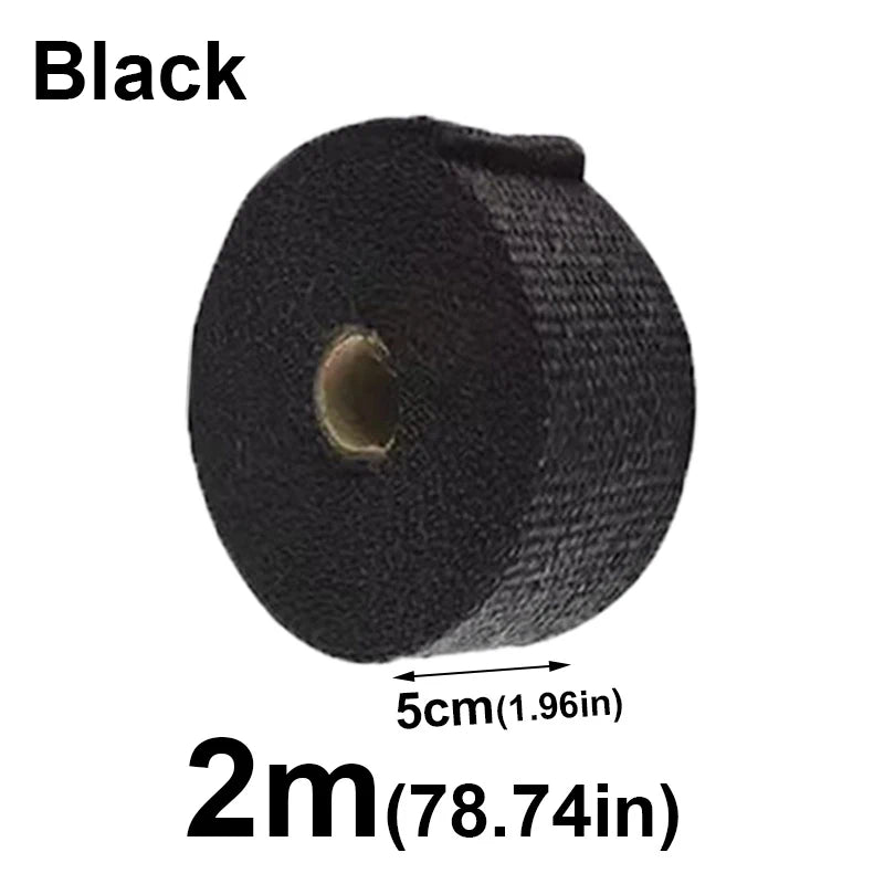 1/2M Motorcycle Exhaust Thermal Tape Header Wrap Manifold Insulation Cotton High Temperature Protection Parts