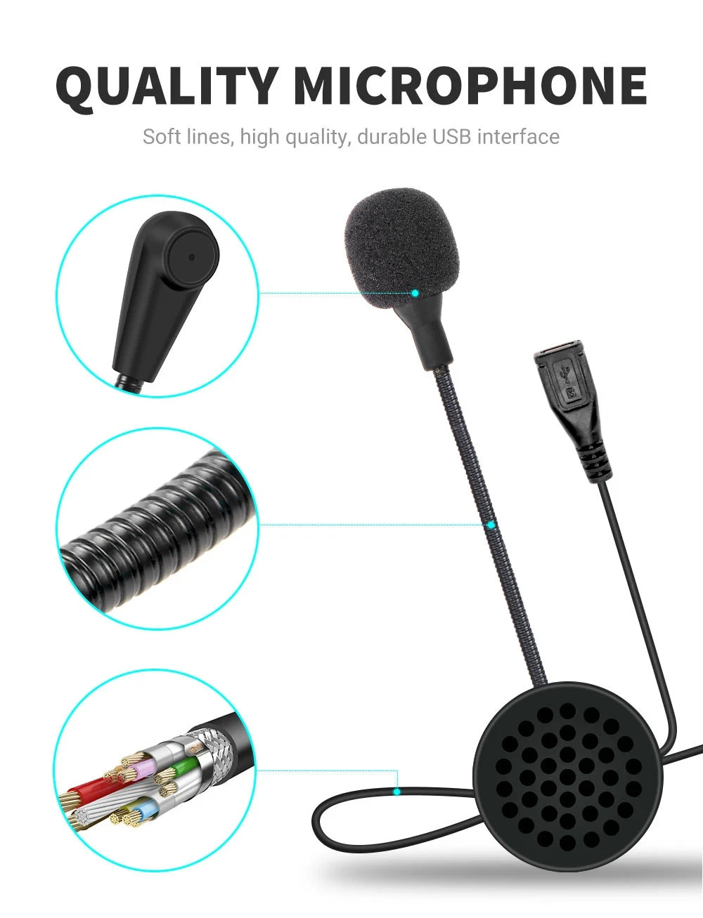 Waterproof Motorcycle Intercom Helmet Headset Helmet Speaker Interphone Moto Headset Wireless Intercomunicador 1200M