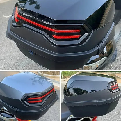 1pc 35L Motorcycle Top Box, Motorcycle Trunk ABS Material Wear-Resistant with Lock, Motorcycle Accessories,Motorcycle Helmet
