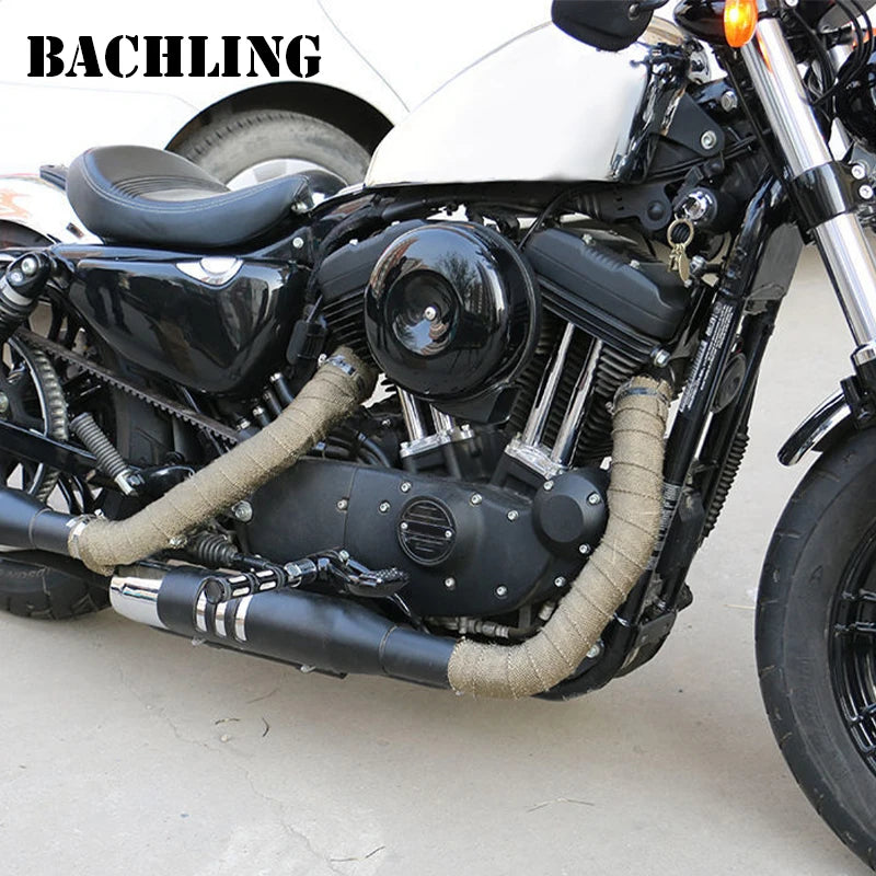 1/2M Motorcycle Exhaust Thermal Tape Header Wrap Manifold Insulation Cotton High Temperature Protection Parts